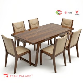 Jual Meja Makan 6 Kursi Minimalis Seri Manado – Kayu Jati Solid Jepara