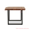 Meja Makan Kayu Jati Salak Brown Kaki Besi Hitam Seri Melani Meja Makan Kayu Jati Salak Brown Kaki Besi Hitam Seri Melani