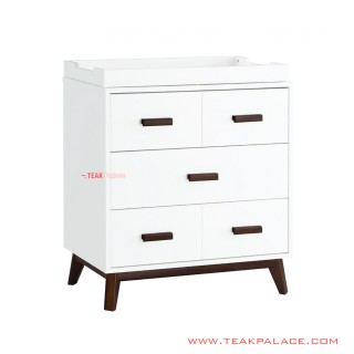 Buffet 5 Laci Minimalis Duco Putih Seri Jennie