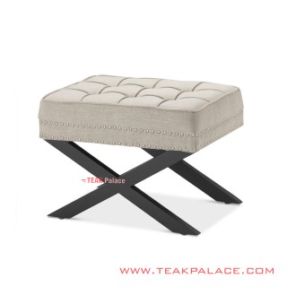 Stool Hitam Jati Minimalis Andriana Cream Stool Hitam Jati Minimalis Andriana Cream