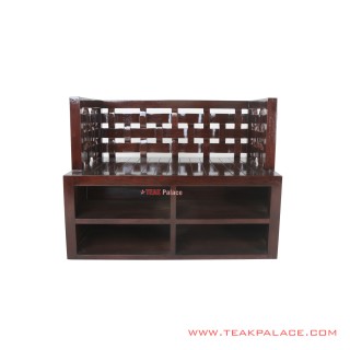 Bangku Ketupat Kayu Jati Solid Black Walnut