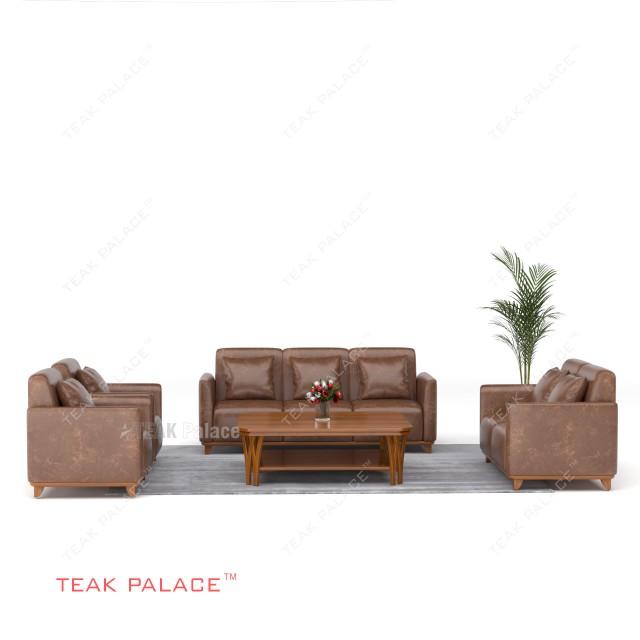 Sofa Kulit Coklat 3211 Benson TKDN Sofa Kulit Coklat 3211 Benson TKDN