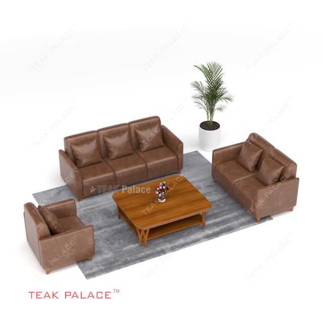 Sofa Kulit Sintetis Coklat 321 Benson TKDN Sofa Kulit Sintetis Coklat 321 Benson TKDN