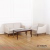 Kursi Tamu Minimalis Cellini Set 21 Kain Krem TKDN