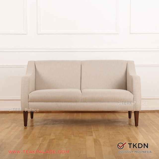 Sofa 2 Dudukan Minimalis Cellini Kain Krem TKDN Sofa 2 Dudukan Minimalis Cellini Kain Krem TKDN