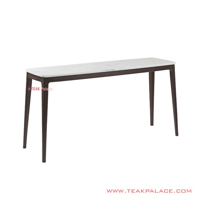 Meja Konsol Marmer Selvia Black Walnut Minimalis Meja Konsol Marmer Selvia Black Walnut Minimalis