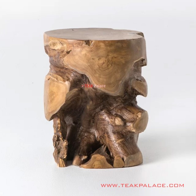 Meja Sudut Sorong Minimalis Natural Solid Teak