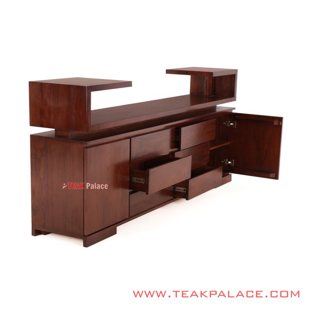 Meja TV 160 Cm Sonni Jati Minimalis Dark Brown Meja TV 160 Cm Sonni Jati Minimalis Dark Brown