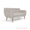 Sofa Tamu 2 seater Kayu Jati Hitam Rivoli Denim Sofa Tamu 2 seater Kayu Jati Hitam Rivoli Denim