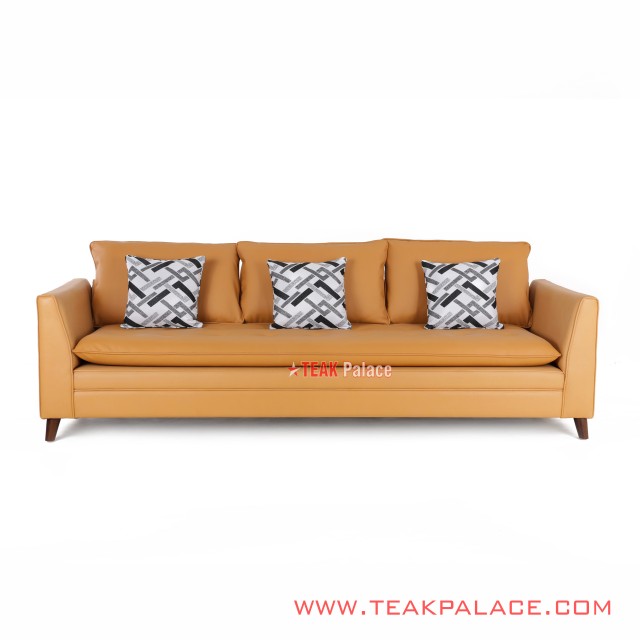 Sofa 3 Seater Kulit Seri Vania Terracotta Sofa 3 Seater Kulit Seri Vania Terracotta
