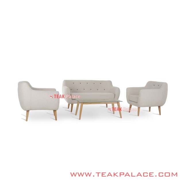 Sofa Vintage Retro Modern 211 Seri Dina White Sofa Vintage Retro Modern 211 Seri Dina White