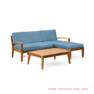 Set Sofa Teras Santai Minimalis Blue Stool Tasikmalaya