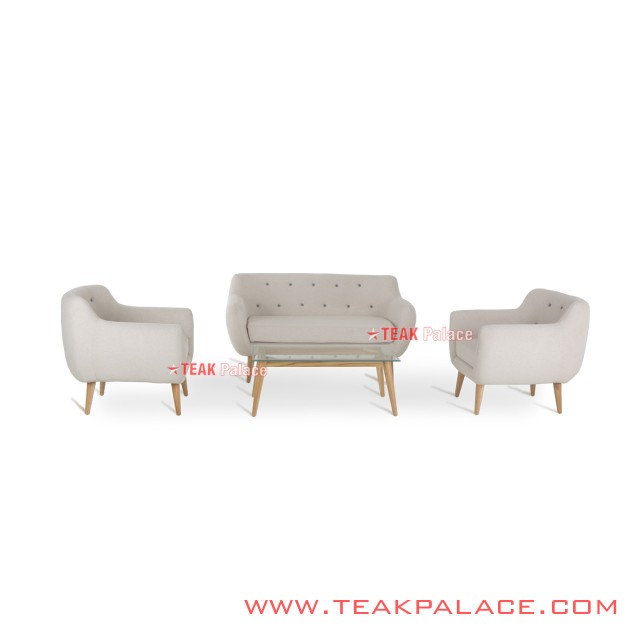 Sofa Vintage Retro Modern 211 Seri Dina White Sofa Vintage Retro Modern 211 Seri Dina White