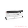 Buffet Laci Minimalis Duco Putih Hitam Seri Alena Buffet Laci Minimalis Duco Putih Hitam Seri Alena