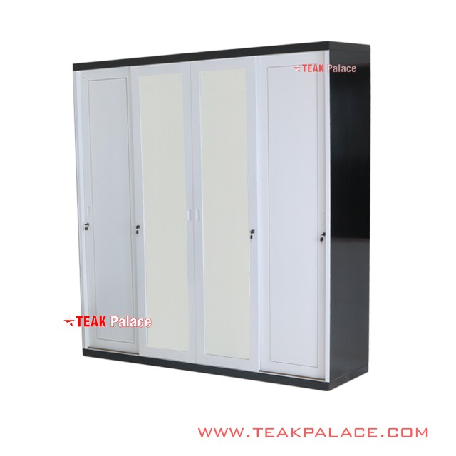 Lemari Sliding 4 Pintu Kaca Cermin Hitam Putih Seri Vista Lemari Sliding 4 Pintu Kaca Cermin Hitam Putih Seri Vista