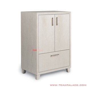 Lemari Pakaian Duco White Kayu Jati Seri Santi Lemari Pakaian Duco White Kayu Jati Seri Santi