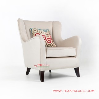 Sofa Santai Minimalis Accent Cream Single Sofa Santai Minimalis Accent Cream Single